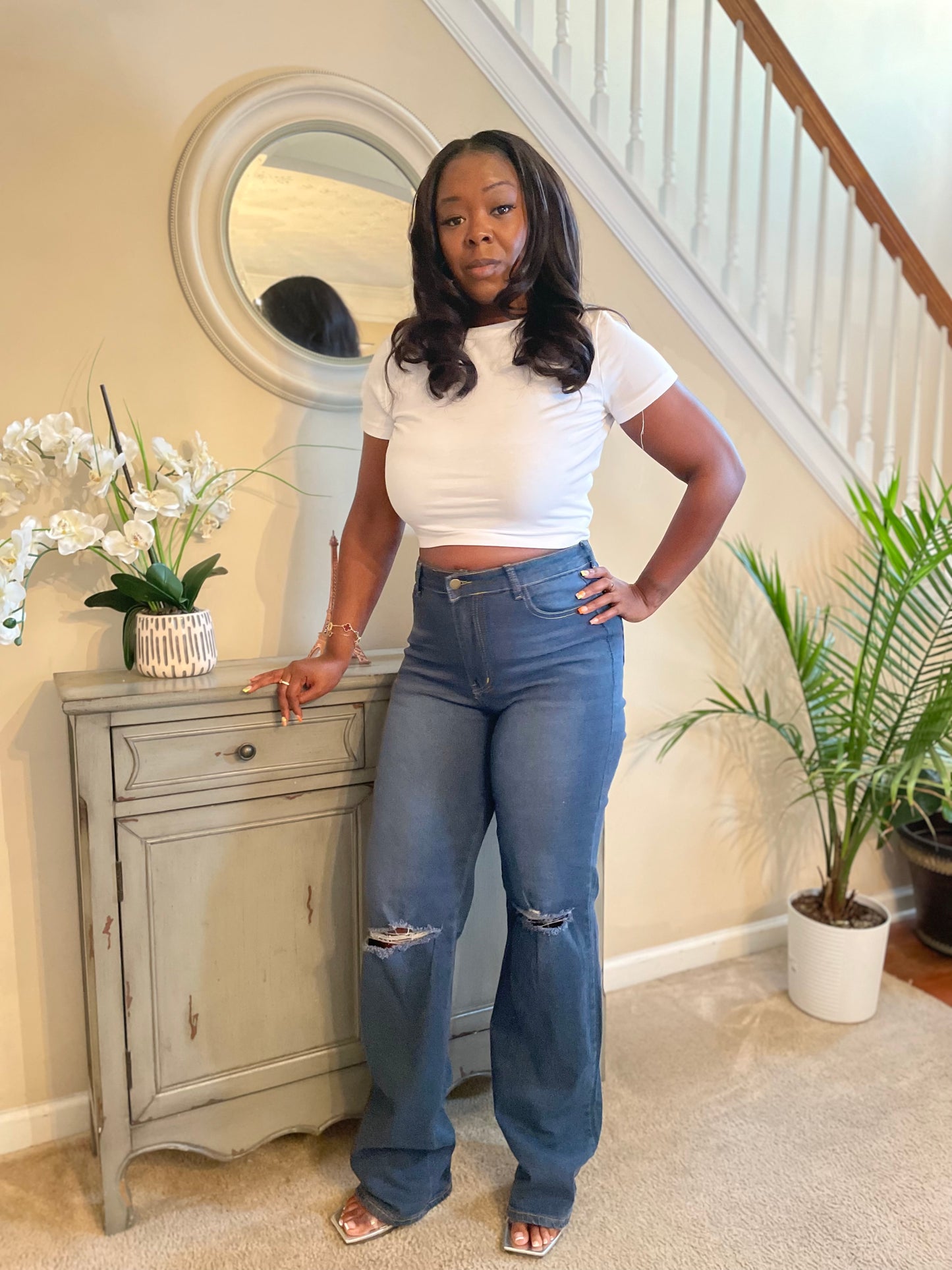 Dusty Wide Leg Jeans