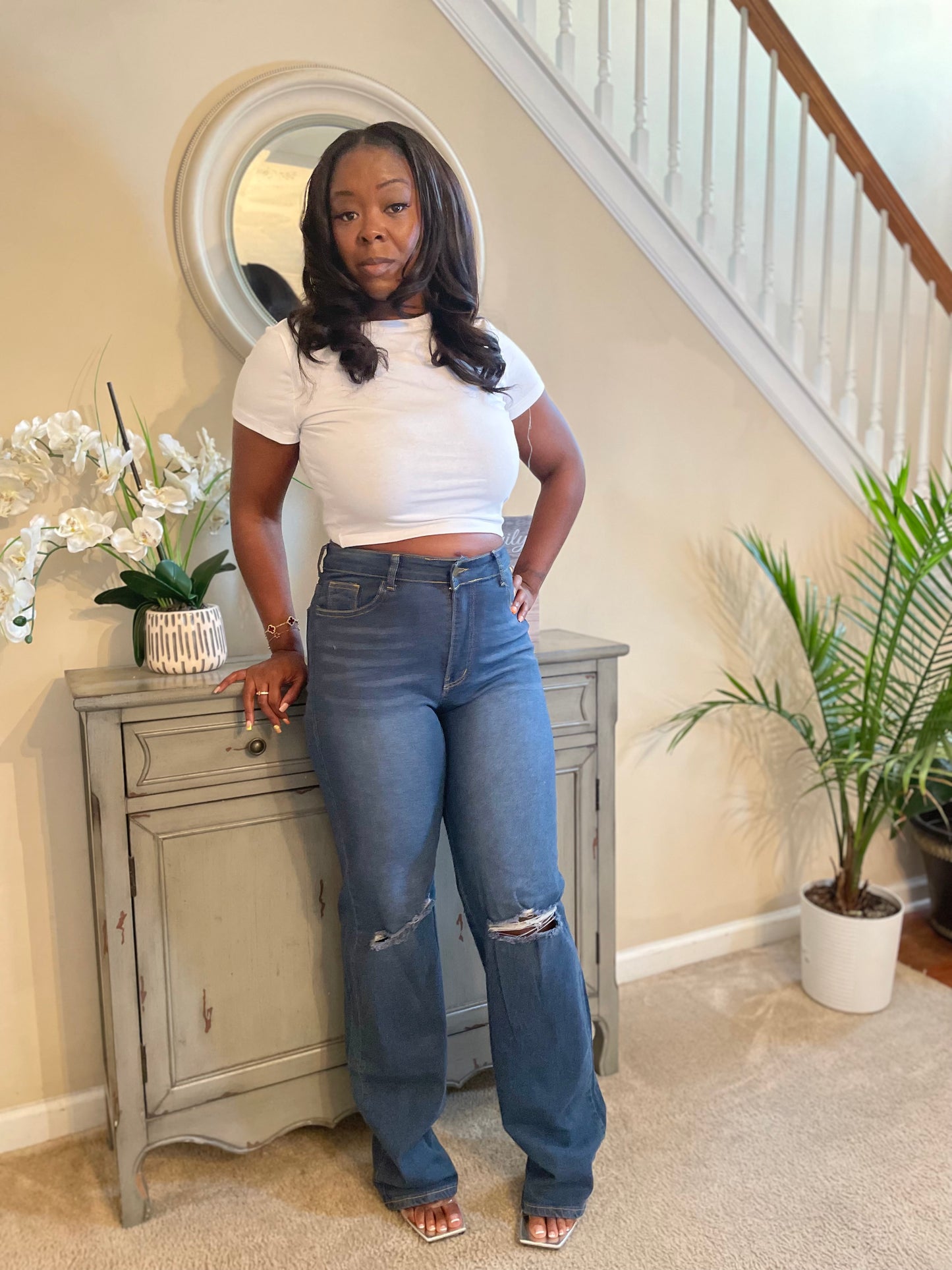 Dusty Wide Leg Jeans