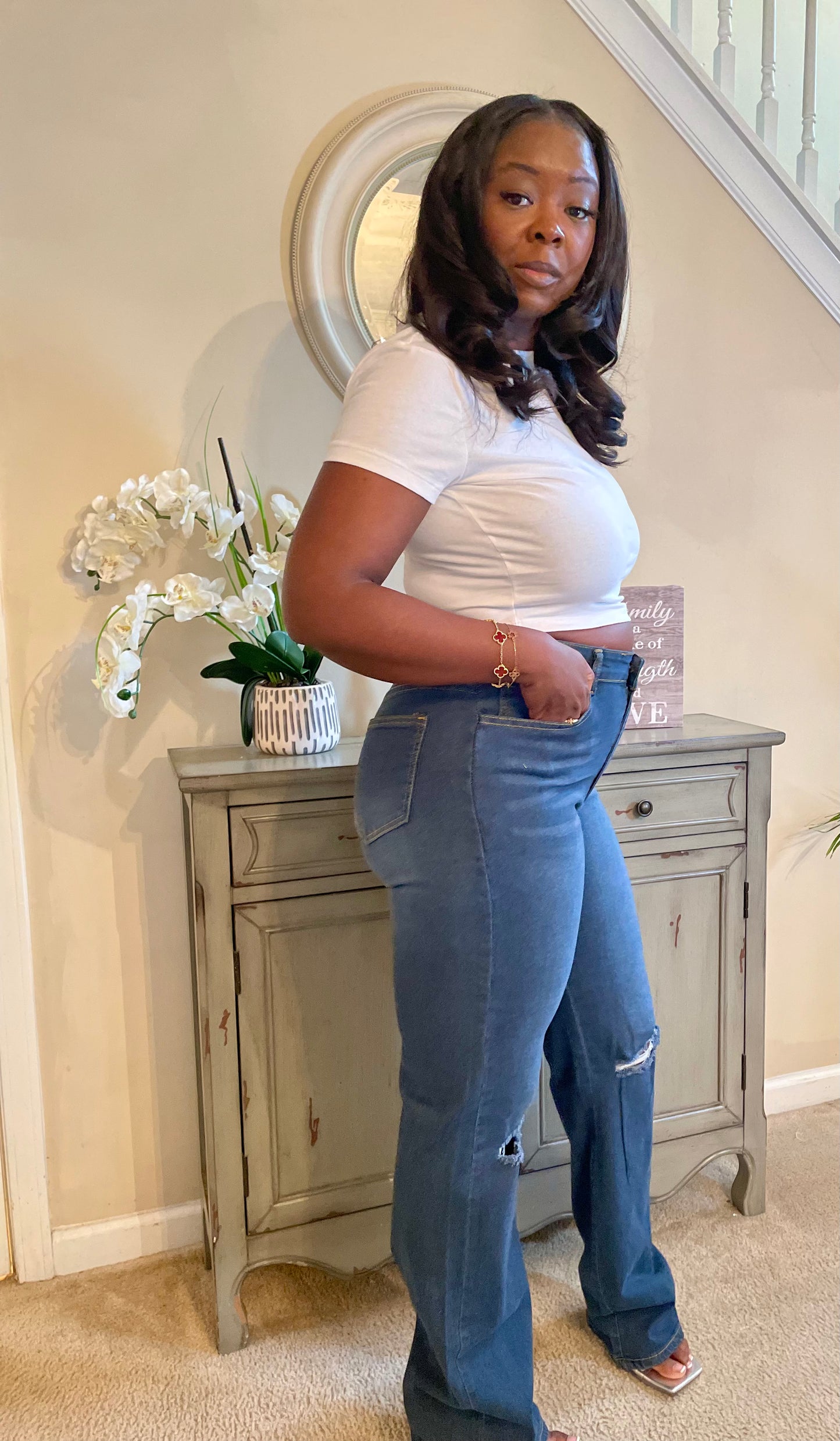 Dusty Wide Leg Jeans