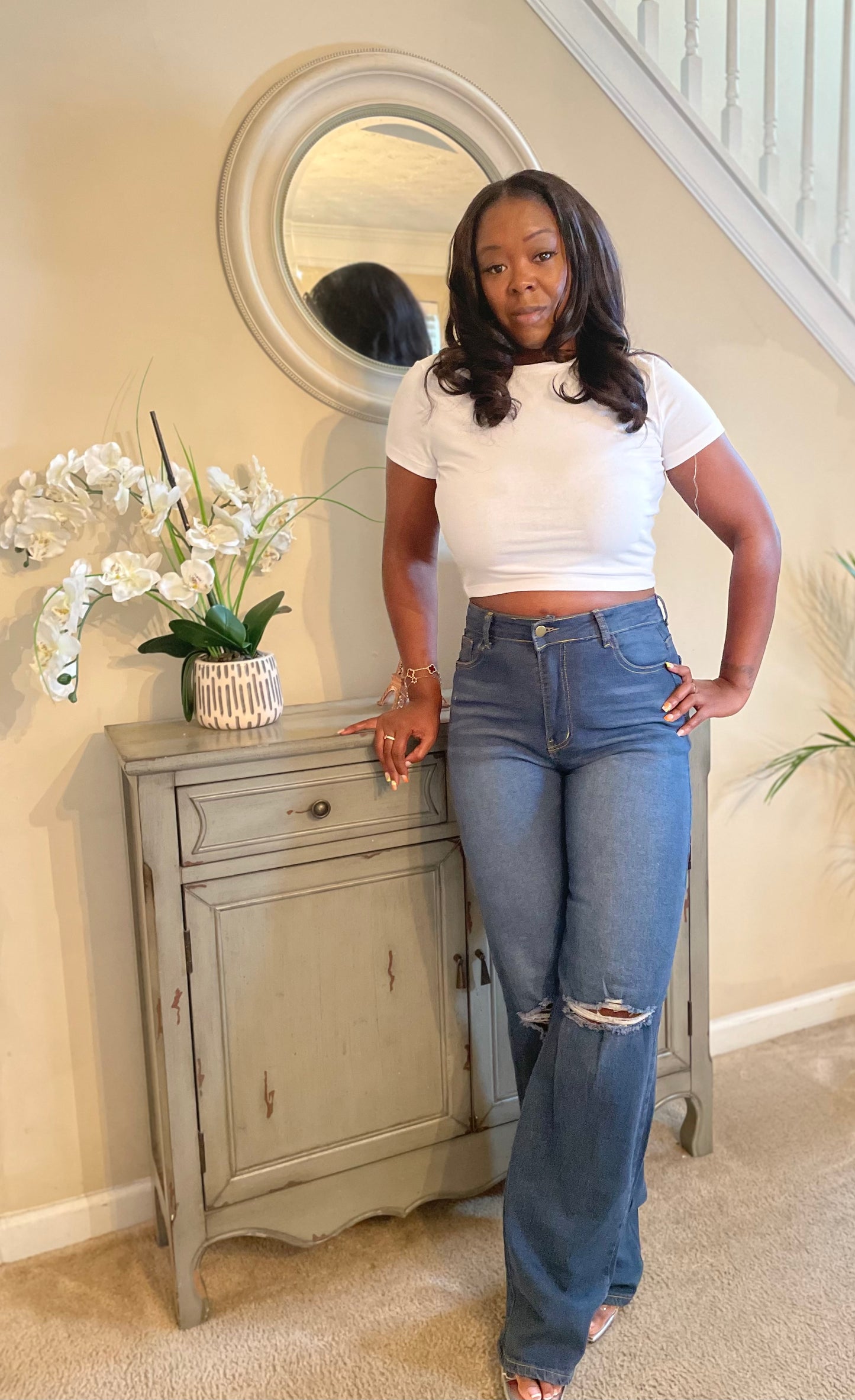 Dusty Wide Leg Jeans