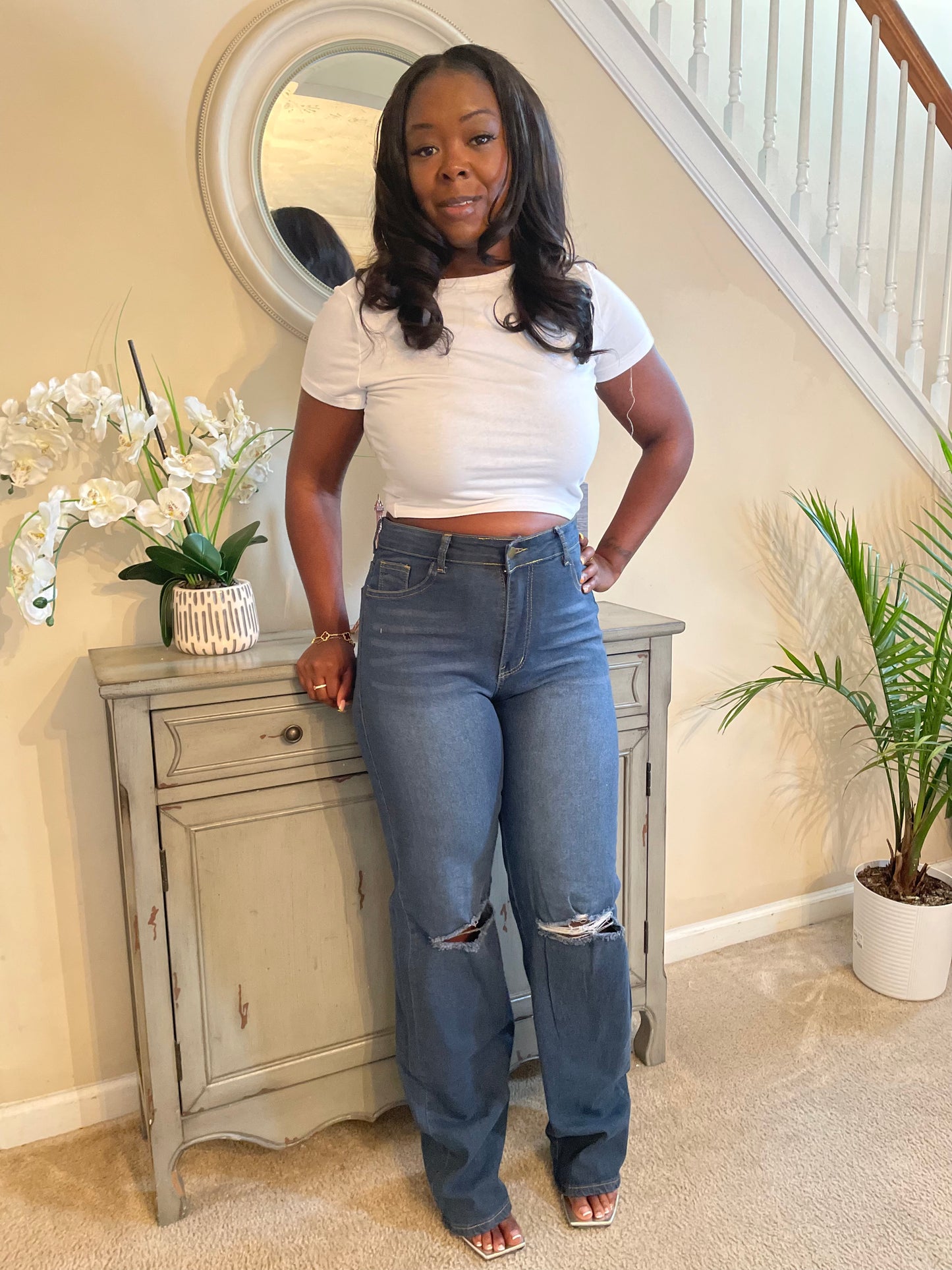 Dusty Wide Leg Jeans