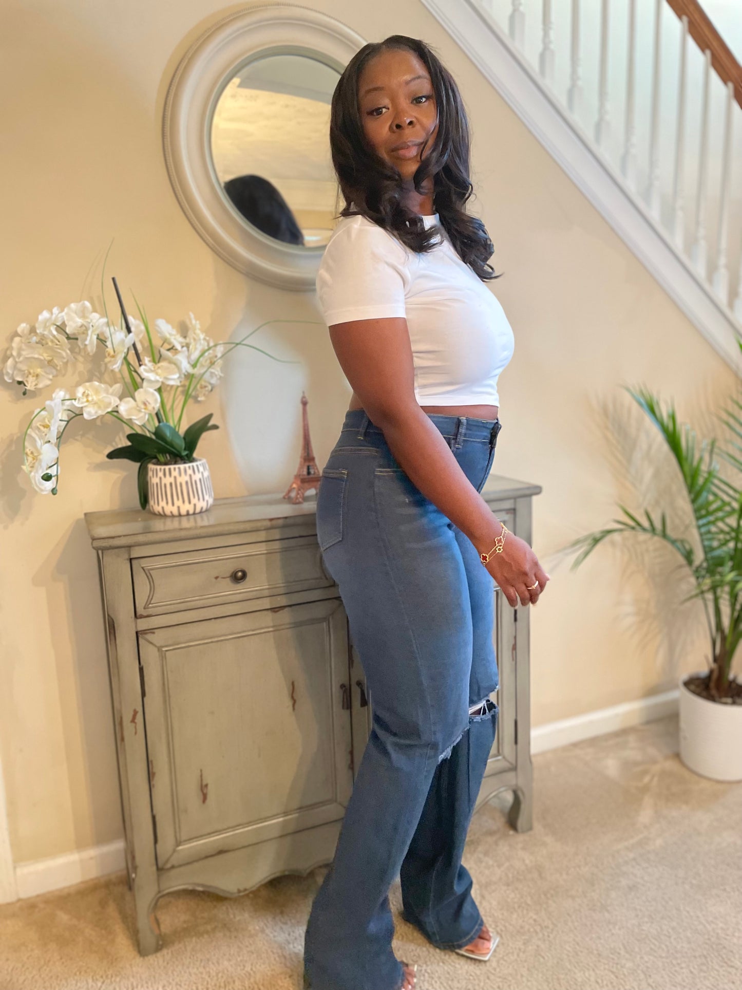 Dusty Wide Leg Jeans