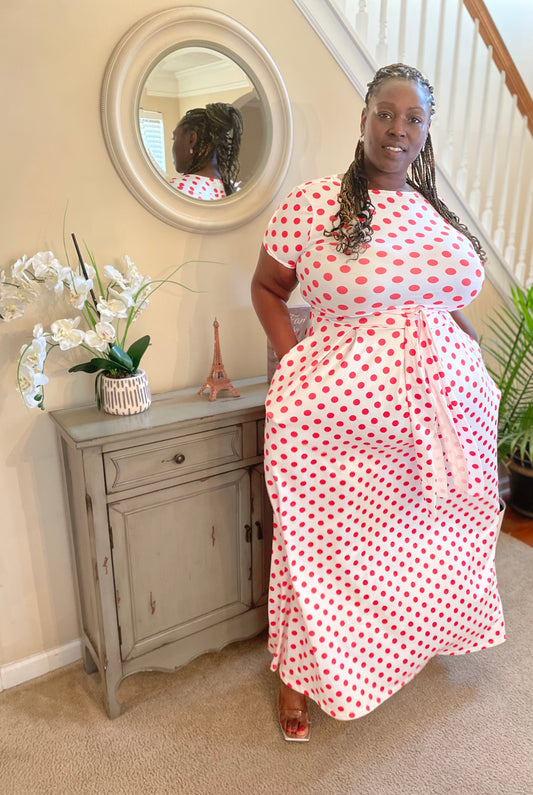 Polka Dot 2pc Skirt Set